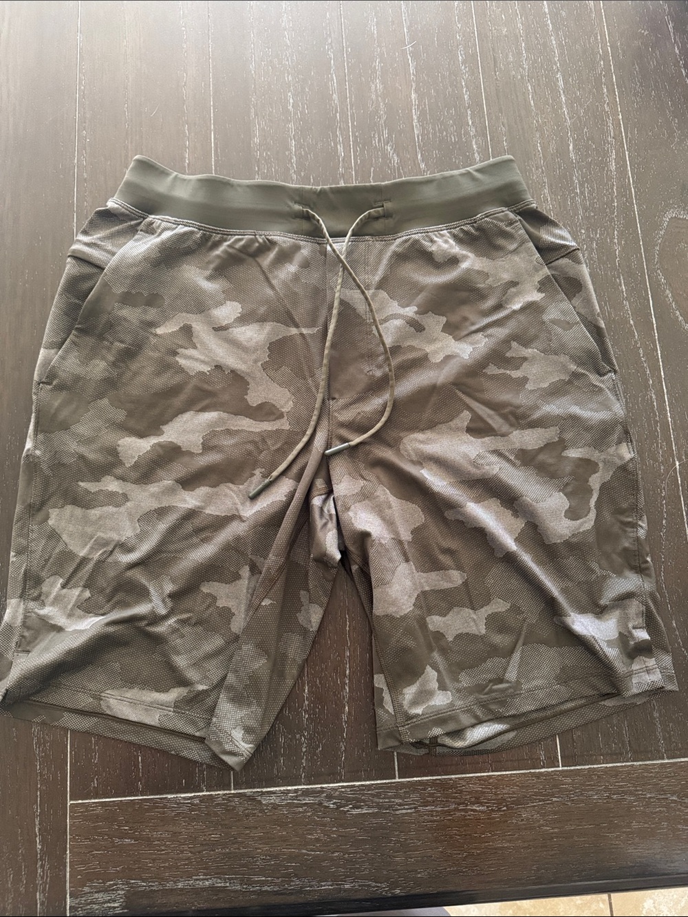 Men's Olive Camo Athletic Shorts